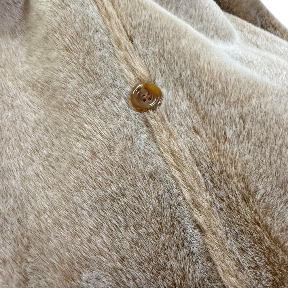 Vintage Gallery Tan Teddy Leather Jacket with Faux Fur Trim - Picture 8 of 10